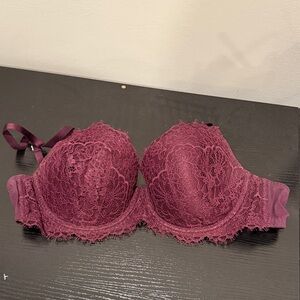 Victoria's Secret Lace Bra in Deep Burgundy